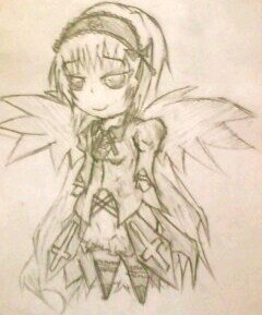 Rating: Safe Score: 0 Tags: 1boy 1girl hair_ornament hairclip image monochrome short_hair smile solo suigintou wings User: admin