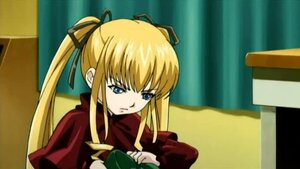 Rating: Safe Score: 0 Tags: 1girl auto_tagged blonde_hair blue_eyes hair_ribbon image long_hair long_sleeves looking_at_viewer ribbon shinku sidelocks solo twintails upper_body User: admin