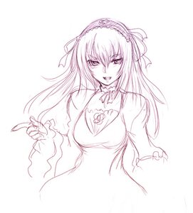 Rating: Safe Score: 0 Tags: 1girl :d bangs dress frills hairband image kara_(color) lolita_hairband long_hair long_sleeves looking_at_viewer monochrome open_mouth purple_theme rozen_maiden simple_background smile solo suigintou white_background wide_sleeves User: admin