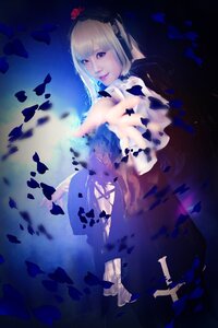 Rating: Safe Score: 0 Tags: 1girl blonde_hair bug butterfly dress flower frills insect outstretched_arm outstretched_hand petals short_hair solo suigintou User: admin