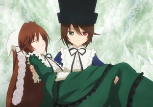Rating: Safe Score: 0 Tags: 2girls brown_hair closed_eyes curtains dress frills green_dress hat heterochromia image long_sleeves multiple_girls pair princess_carry red_eyes short_hair siblings sisters smile souseiseki suiseiseki twins User: admin