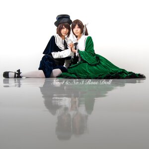 Rating: Safe Score: 0 Tags: 2girls blue_eyes brown_hair cape dress green_dress green_eyes hat holding_hands interlocked_fingers long_sleeves multiple_cosplay multiple_girls short_hair siblings sisters sitting souseiseki suiseiseki tagme top_hat twins yuri User: admin