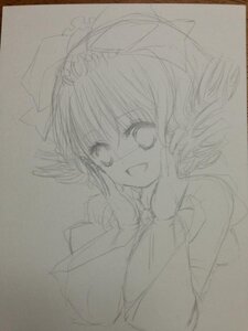 Rating: Safe Score: 0 Tags: 1girl :d bow greyscale hat hinaichigo image looking_at_viewer monochrome open_mouth photo sketch smile solo traditional_media User: admin
