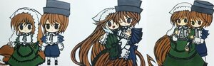 Rating: Safe Score: 0 Tags: 1girl brown_hair chibi dress frills green_dress hat image long_hair long_sleeves multiple_girls pair smile souseiseki suiseiseki tears top_hat very_long_hair User: admin