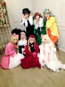 Rating: Safe Score: 0 Tags: 5girls 6+girls blonde_hair blue_eyes bow brown_hair dress flower hair_bow hair_ornament hat long_hair multiple_boys multiple_cosplay multiple_girls short_hair smile tagme User: admin
