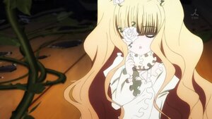 Rating: Safe Score: 0 Tags: 1girl auto_tagged bangs blonde_hair dress eyepatch flower frills image kirakishou long_hair long_sleeves plant rose solo thorns twintails very_long_hair vines white_dress white_rose User: admin