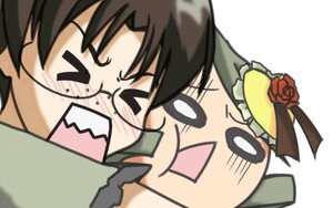 Rating: Safe Score: 0 Tags: 1girl >_< blush blush_stickers brown_hair closed_eyes face flower glasses image kanaria open_mouth rose solo xd User: admin