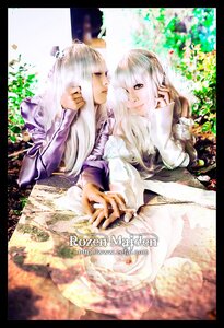 Rating: Safe Score: 0 Tags: 1boy 1girl black_border copyright_name dress flower letterboxed lips long_hair multiple_cosplay pillarboxed purple_eyes tagme windowboxed User: admin