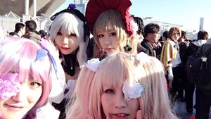 Rating: Safe Score: 0 Tags: 6+boys 6+girls black_hair blonde_hair blue_eyes eyepatch hat long_hair looking_at_viewer multiple_boys multiple_cosplay multiple_girls pink_hair short_hair silver_hair smile tagme white_hair User: admin
