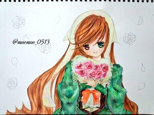 Rating: Safe Score: 0 Tags: 1girl bouquet brown_hair dress flower green_dress green_eyes head_scarf heterochromia image long_hair long_sleeves looking_at_viewer marker_(medium) petals pink_flower pink_rose red_eyes rose rose_petals smile solo suiseiseki traditional_media white_flower white_rose yellow_rose User: admin