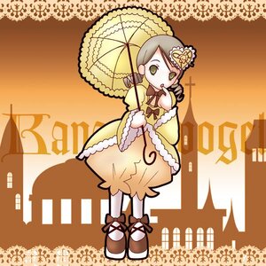 Rating: Safe Score: 0 Tags: 1girl blonde_hair bloomers bow dress drill_hair flower full_body green_eyes hair_ornament holding_umbrella image kanaria long_sleeves parasol solo standing twin_drills umbrella white_legwear yellow_dress User: admin