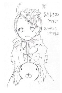 Rating: Safe Score: 0 Tags: :3 ahoge animal blush closed_mouth greyscale hair_ornament image kanaria long_sleeves monochrome sketch smile solo standing white_background User: admin