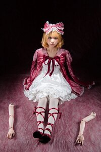 Rating: Safe Score: 0 Tags: 1girl blonde_hair bow doll_joints dress full_body hinaichigo joints ribbon shoes short_hair solo User: admin