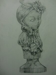 Rating: Safe Score: 0 Tags: 1girl auto_tagged closed_mouth drill_hair flower graphite_(medium) greyscale hair_flower hair_ornament image kanaria long_sleeves looking_at_viewer monochrome photo puffy_sleeves rose solo traditional_media User: admin