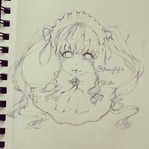Rating: Safe Score: 0 Tags: 1girl crying crying_with_eyes_open image long_hair looking_at_viewer maid_headdress monochrome photo ribbon shinku solo tears traditional_media upper_body User: admin