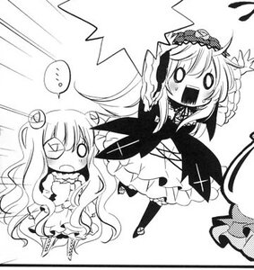 Rating: Safe Score: 0 Tags: ... 2girls blush chibi dress greyscale image kirakishou long_hair monochrome multiple_girls o_o open_mouth pair spoken_ellipsis suigintou sweatdrop wings User: admin