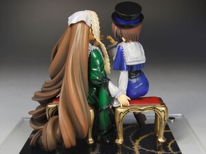 Rating: Safe Score: 0 Tags: 2girls brown_hair chair doll dress frills grey_background hat long_sleeves multiple_dolls multiple_girls short_hair sitting souseiseki tagme User: admin