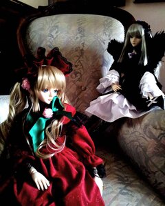 Rating: Safe Score: 0 Tags: 2girls bangs blonde_hair blue_eyes bow doll dress flower long_hair moon multiple_dolls multiple_girls red_dress shinku tagme User: admin