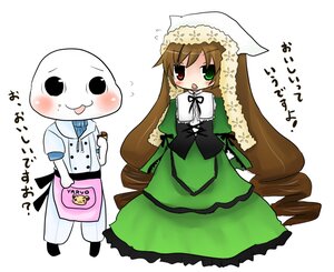 Rating: Safe Score: 0 Tags: 1girl blush brown_hair dress drill_hair flying_sweatdrops green_dress green_eyes head_scarf heterochromia image long_hair long_sleeves looking_at_viewer open_mouth red_eyes simple_background solo standing suiseiseki twin_drills very_long_hair watering_can white_background User: admin