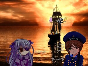 Rating: Safe Score: 0 Tags: 3girls blonde_hair brown_hair dress green_eyes hat heterochromia image long_hair long_sleeves looking_at_viewer multiple multiple_girls red_eyes souseiseki sunset tagme User: admin
