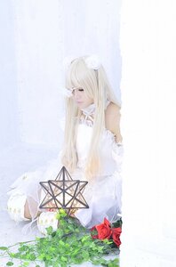 Rating: Safe Score: 0 Tags: 1girl blonde_hair dress elbow_gloves flower hair_flower hair_ornament kirakishou lips long_hair red_flower red_rose rose solo striped veil white_dress white_rose User: admin