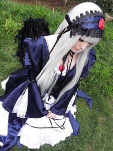 Rating: Safe Score: 0 Tags: 1girl bonnet closed_eyes dress gothic_lolita grass lips lolita_fashion long_hair long_sleeves sitting solo suigintou User: admin