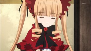 Rating: Safe Score: 0 Tags: 1girl bangs blonde_hair bow closed_eyes dress drill_hair image long_hair long_sleeves rose shinku sidelocks solo twintails User: admin