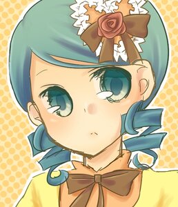 Rating: Safe Score: 0 Tags: 1girl blue_eyes blue_hair blush bow drill_hair flower halftone halftone_background hat hat_flower image kanaria polka_dot polka_dot_background portrait red_flower red_rose ribbon rose solo User: admin