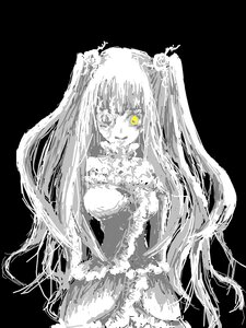 Rating: Safe Score: 0 Tags: 1girl black_background dress flower hair_flower hair_ornament image kirakishou long_hair monochrome solo spot_color very_long_hair white_skin User: admin