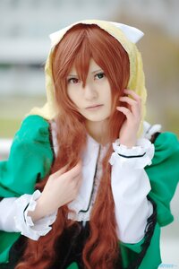 Rating: Safe Score: 0 Tags: 1girl artist_name blurry depth_of_field dress green_dress head_scarf heterochromia lips long_hair long_sleeves looking_at_viewer red_eyes red_hair solo suiseiseki User: admin