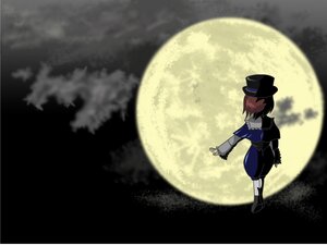 Rating: Safe Score: 0 Tags: 1girl bow brown_hair circle full_moon hat image moon moonlight night red_moon short_hair skirt sky solo souseiseki User: admin