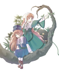 Rating: Safe Score: 0 Tags: 2girls artist_request auto_tagged brown_hair dress full_body green_dress green_eyes hat head_scarf heterochromia image long_hair long_sleeves looking_at_viewer multiple_girls pair pantyhose plant red_eyes rozen_maiden siblings sisters sitting smile souseiseki suiseiseki tree twins very_long_hair watering_can User: admin