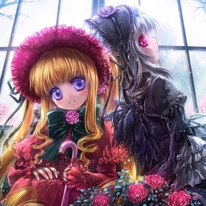 Rating: Safe Score: 0 Tags: 2girls auto_tagged blonde_hair blue_eyes bonnet dress flower frills hat image lolita_fashion long_hair long_sleeves looking_at_viewer multiple_girls pair pink_flower pink_rose purple_flower purple_rose red_flower red_rose rose shinku suigintou twintails window wings User: admin