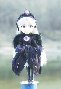 Rating: Safe Score: 0 Tags: 1girl blonde_hair boots doll dress flower full_body fur_trim long_hair long_sleeves looking_at_viewer rose solo standing suigintou User: admin