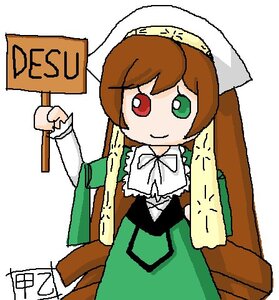 Rating: Safe Score: 0 Tags: 1girl brown_hair dress green_eyes head_scarf heterochromia image long_hair long_sleeves red_eyes solo standing suiseiseki white_background User: admin