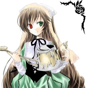 Rating: Safe Score: 0 Tags: 1girl brown_hair dress frills green_dress green_eyes head_scarf heterochromia holding image long_hair long_sleeves looking_at_viewer red_eyes smile solo suiseiseki very_long_hair watering_can white_background User: admin