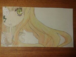 Rating: Safe Score: 0 Tags: 1girl blonde_hair finger_to_mouth flower frills green_eyes image kirakishou long_hair looking_at_viewer marker_(medium) photo rose shikishi simple_background solo traditional_media User: admin