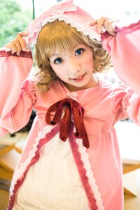 Rating: Safe Score: 0 Tags: 1girl bangs blonde_hair blue_eyes blurry blurry_background depth_of_field dress hinaichigo lips looking_at_viewer nose realistic ribbon short_hair smile solo upper_body User: admin