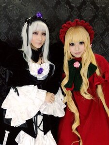 Rating: Safe Score: 0 Tags: 2girls bangs blonde_hair dress flower frills lips long_hair long_sleeves looking_at_viewer multiple_cosplay multiple_girls rose shinku siblings sisters smile suigintou tagme twins User: admin