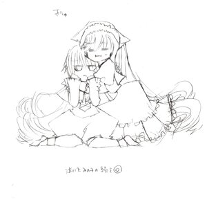 Rating: Safe Score: 0 Tags: 2girls animal_ears cat_ears greyscale image long_hair long_sleeves monochrome multiple_girls pair sketch souseiseki suiseiseki tail white_background User: admin