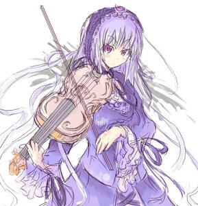 Rating: Safe Score: 0 Tags: 1girl blush dress hairband image instrument long_hair long_sleeves looking_at_viewer music playing_instrument purple_eyes rozen_maiden simple_background sketch solo suigintou very_long_hair viola_da_gamba violin white_background wide_sleeves yoshioka_yoshiko User: admin
