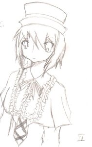 Rating: Safe Score: 0 Tags: 1girl bangs closed_mouth eyebrows_visible_through_hair frills greyscale hat image looking_at_viewer monochrome nishizumi_maho ribbon short_hair solo souseiseki striped upper_body User: admin