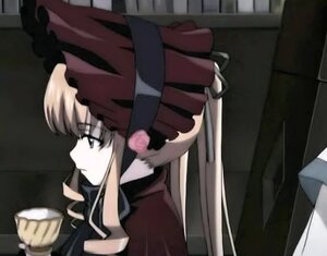 Rating: Safe Score: 0 Tags: 1girl blonde_hair bonnet image long_hair long_sleeves profile rose shinku sidelocks solo upper_body User: admin