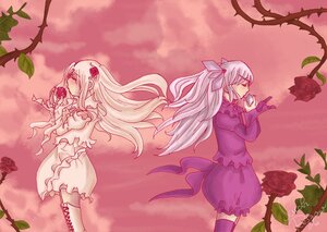 Rating: Safe Score: 0 Tags: 2girls barasuishou boots dress flower frills gloves hair_ribbon image kirakishou long_hair multiple_girls pair pink_rose plant purple_flower purple_rose red_flower red_rose ribbon rose spider_lily thighhighs thorns vines User: admin