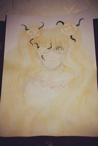 Rating: Safe Score: 0 Tags: 1girl auto_tagged blonde_hair flower hair_flower hair_ornament image kirakishou long_hair looking_at_viewer one_eye_closed photo rose smile solo traditional_media white_flower white_rose yellow_eyes User: admin