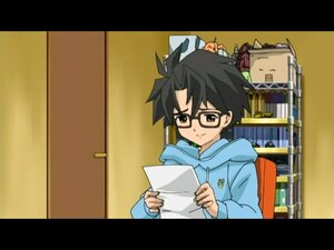 Rating: Safe Score: 0 Tags: 1boy black-framed_eyewear black_hair glasses holding hood human letterboxed looking_at_viewer sakurada_jun screenshot solo upper_body User: admin