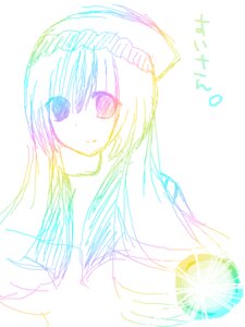 Rating: Safe Score: 0 Tags: 1girl auto_tagged bangs blush closed_mouth eyebrows_visible_through_hair hair_between_eyes image looking_at_viewer simple_background sketch smile solo striped suiseiseki upper_body white_background User: admin
