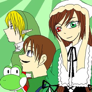 Rating: Safe Score: 0 Tags: 1girl blonde_hair blue_eyes brown_hair dress green_background green_dress green_headwear hat heterochromia image link long_hair long_sleeves looking_at_viewer multiple_boys pointy_ears red_eyes siblings smile solo suiseiseki User: admin