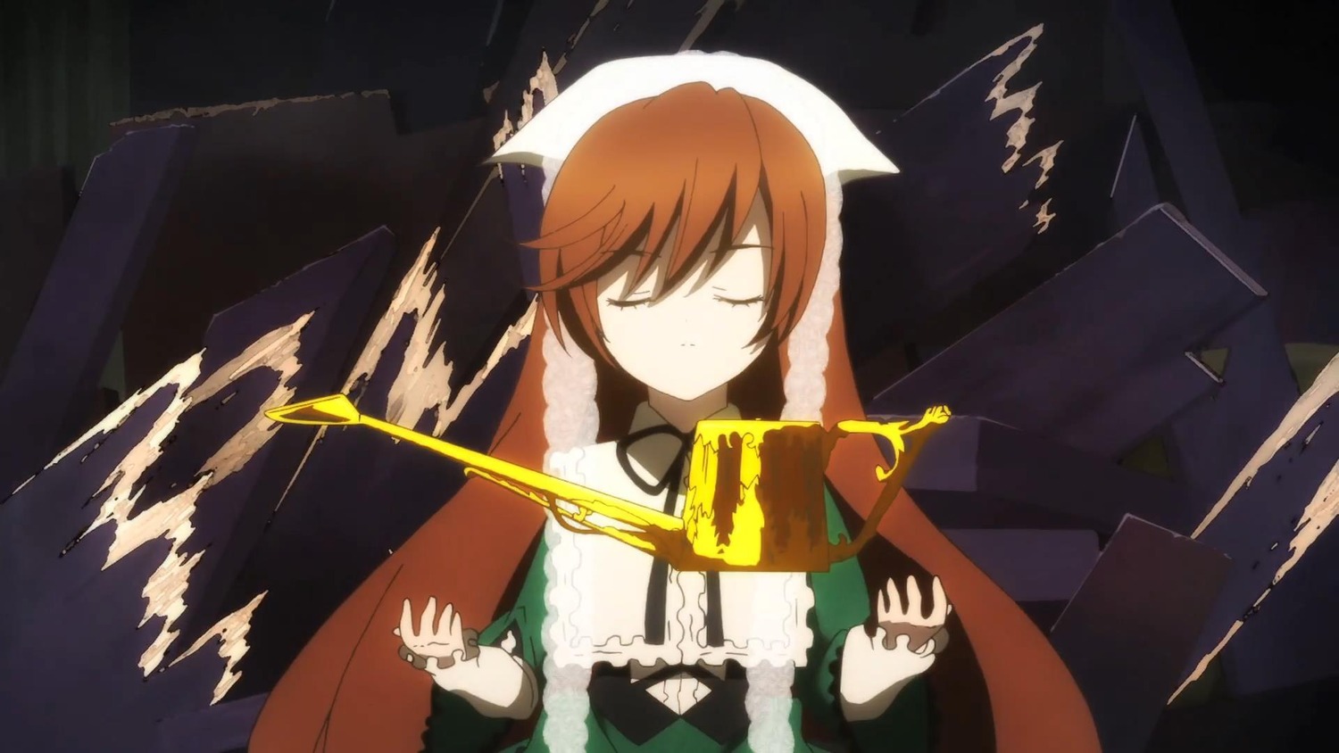 1girl closed_eyes cross dress fire image long_hair long_sleeves nun solo suiseiseki upper_body