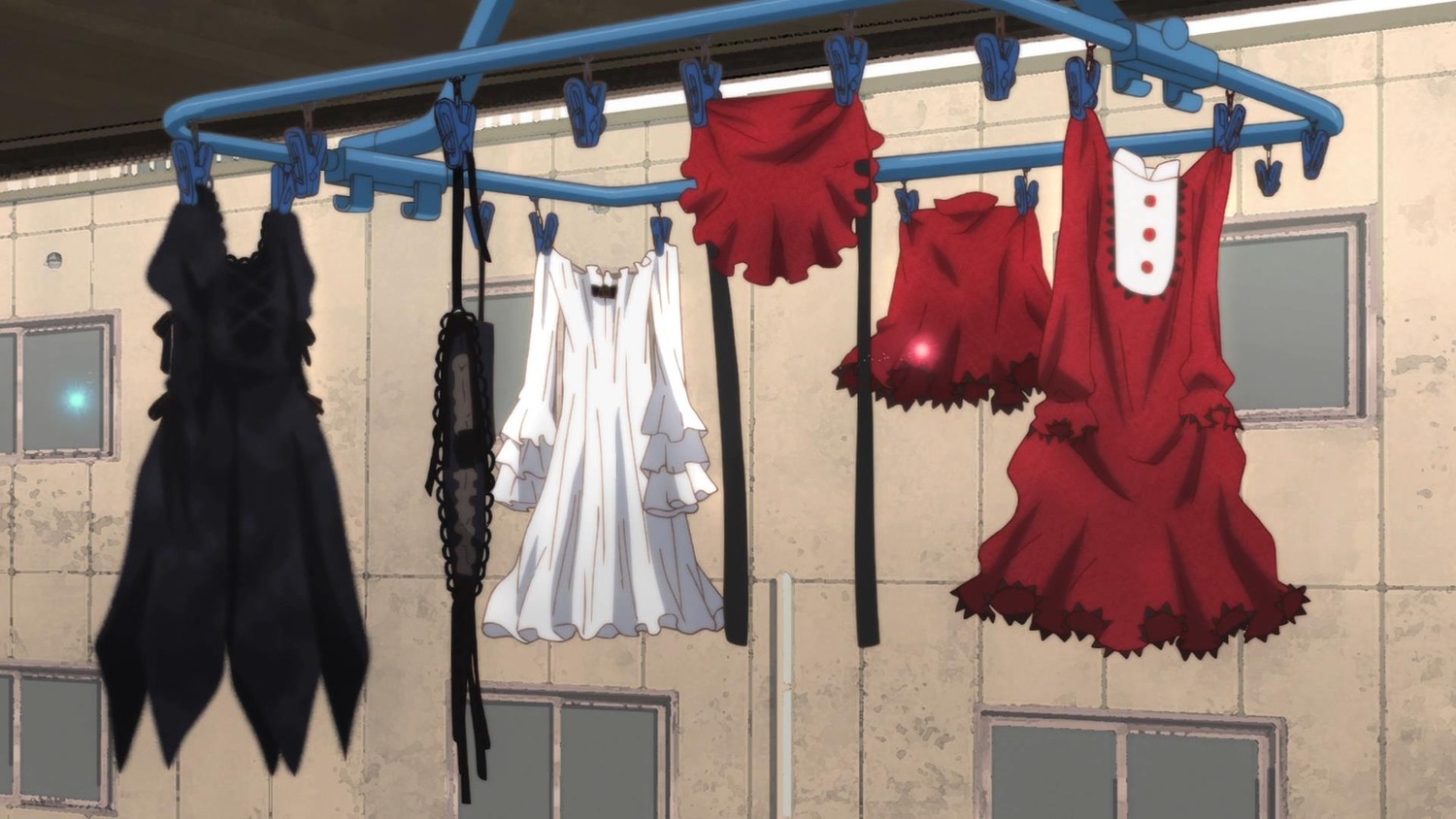 cape dress image multiple_boys multiple_girls pair shinku suigintou weapon